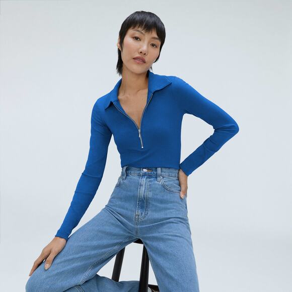 Everlane The Super-Soft Zip Polo - XS - Picture 5 of 5